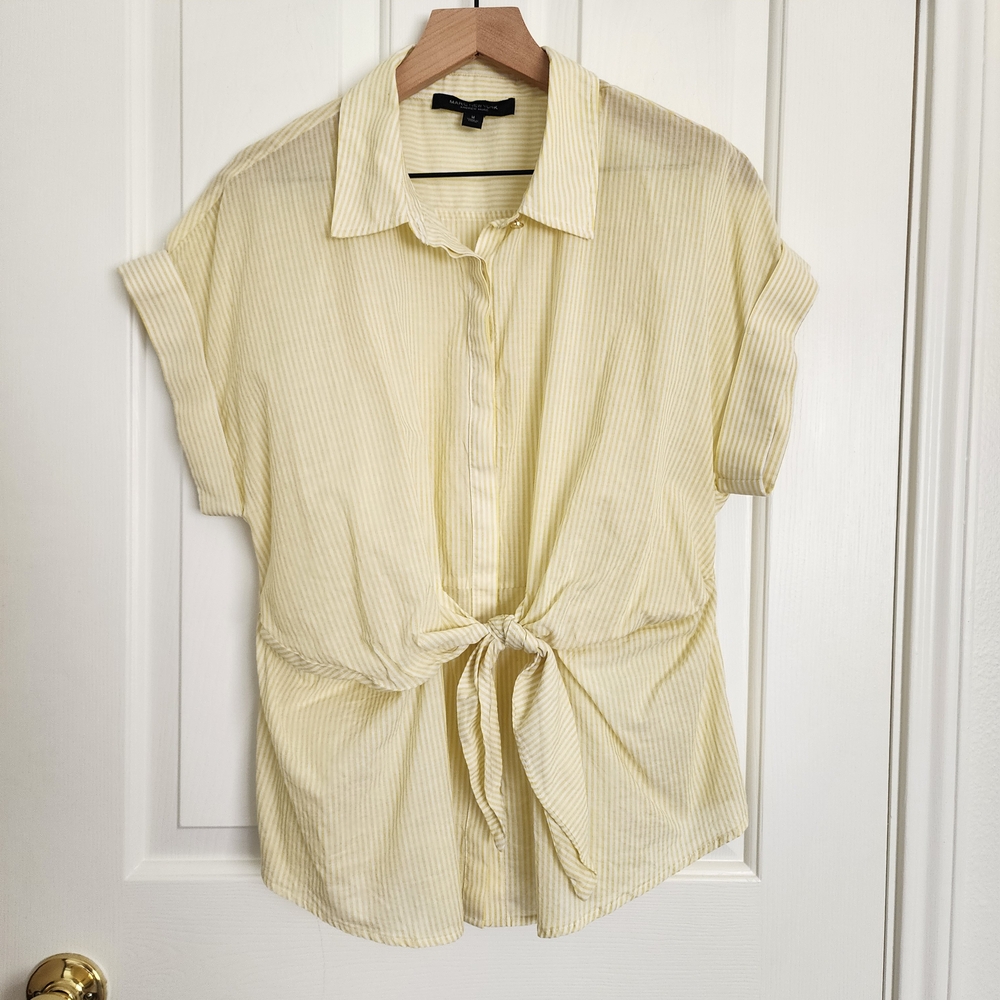 Marc New York Light Yellow Stripe Button Down Shirt